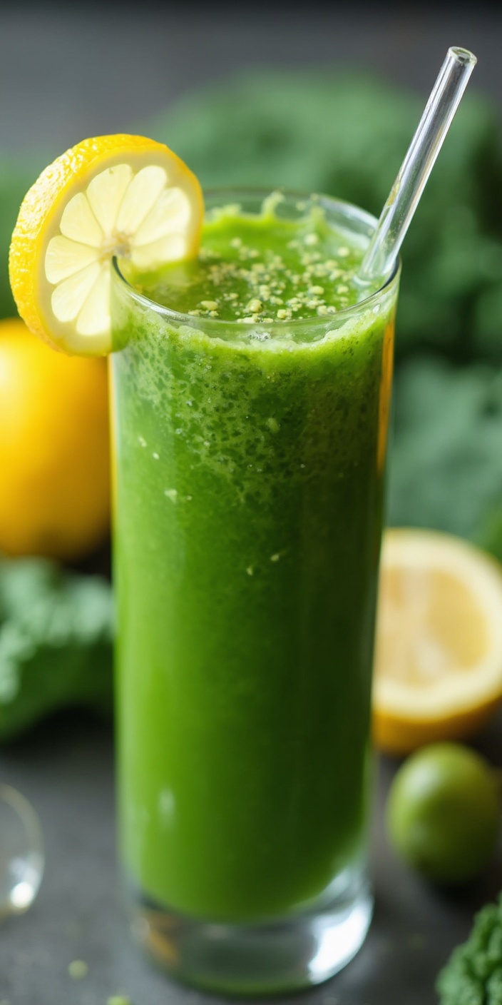 Suco verde com limão