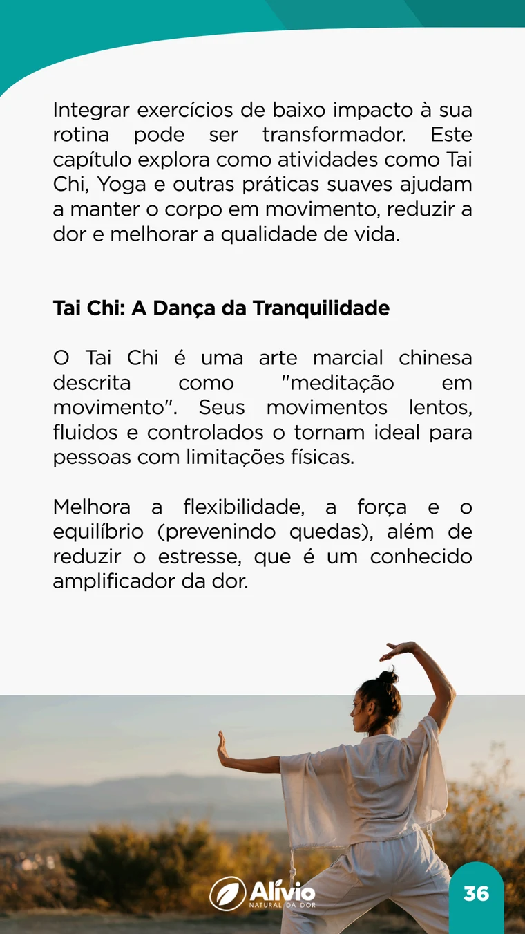 Página real do e-book sobre Tai Chi